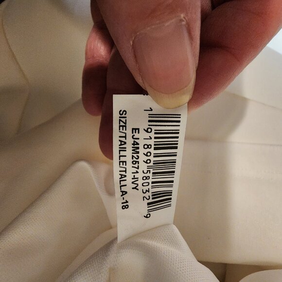 Eliza J pearly bead sleeveless sheath dress NWT Ivory Size 18 - Picture 12 of 13